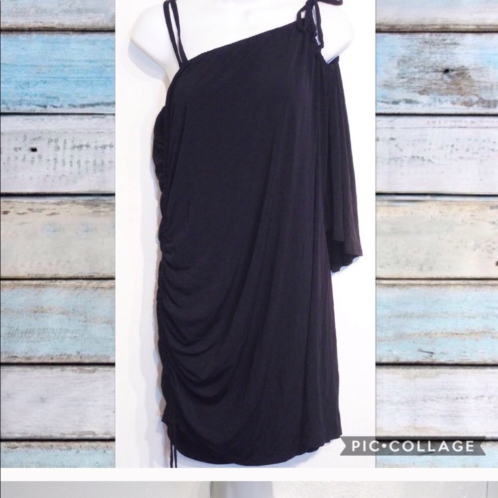 TORRID Black Ruched stretchy Dress